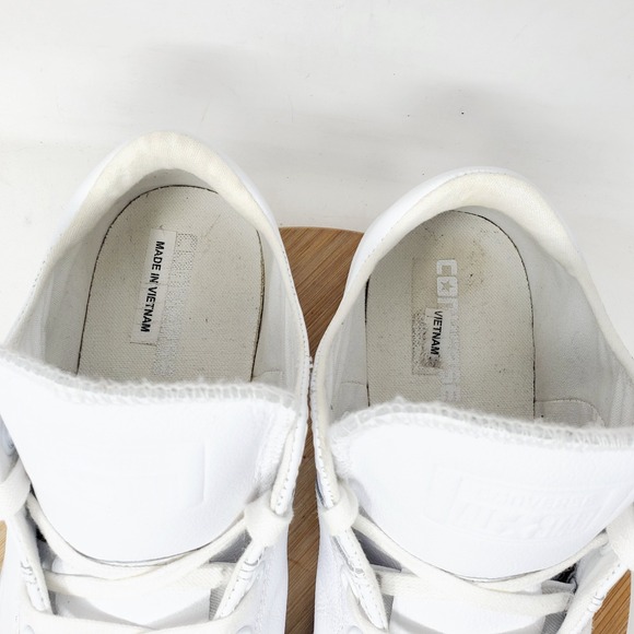 Converse All Star Madison‎ OX Sneakers Womens 10 White Leather Lace Up Shoes - Picture 6 of 13